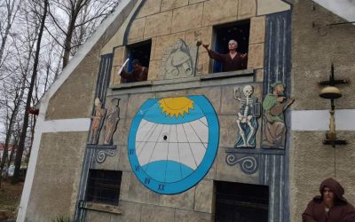 Tradiční zábava v Krásném Lese. Živý orloj a dvanáct apoštolů