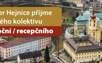 Plus 2 Klášter Hejnice přijme do svého kolektivu recepční/ho