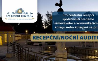 TJ Jiskra Višňová 25 Spa Resort Libverda hledá zaměstnance na pozici Recepční / Noční auditor
