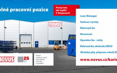 TJ Jiskra Višňová 24 Volné pracovní pozice ve společnosti Novus v Raspenavě