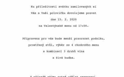 Valentýn v restauraci Obří sud