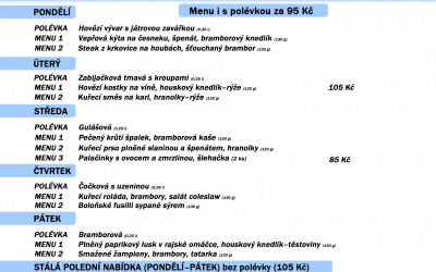 Plus 2 Nabídka restaurace Dělňák v Novém městě pod Smrkem 17.-21. 2. 2020
