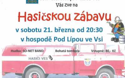 Hasičská zábava v Hospodě pod Lípou ve Vsi