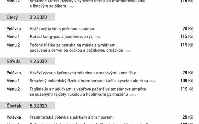 Plus 11 Polední menu rodinné restaurace a penzionu Na Rozcestí Frýdlant 2.-6. 3. 2020