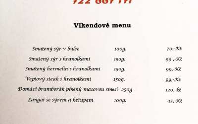 freedlantsko.eu 52 Víkendové menu z okénka 2.-3. května 2020 v Restaurantu a pizzerii Koruně v Dolní Řasnici