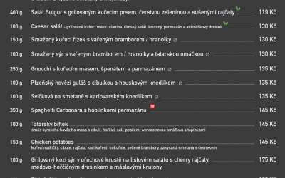 Víkendové menu 8.-10. května rodinné restaurace a penzionu Na Rozcestí Frýdlant