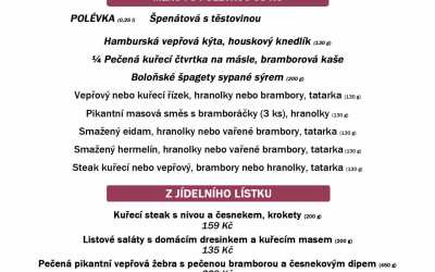 freedlantsko.eu 55 Polední menu na středu 20. května restaurace Dělňák v Novém městě pod Smrkem