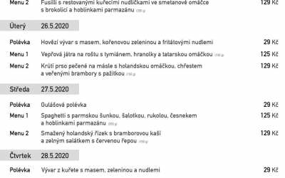 freedlantsko.eu 54 Polední menu na týden 25.-29. května rodinné restaurace a penzionu Na Rozcestí Frýdlant