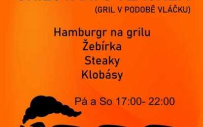Grilování s vláčkem v RESTAURACI a PIZZERII KORUNA