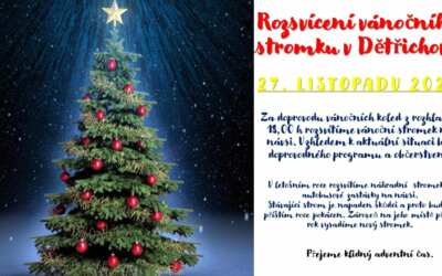 Akce na Frýdlantsku 4 Rozsvícení vánočního stromku v Dětřichově