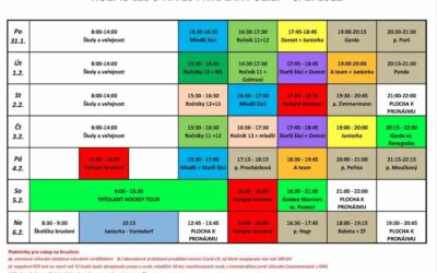 Akce na Frýdlantsku 3 Rozpis ledu na zimním stadionu Frýdlant 31. ledna – 6. února 2022