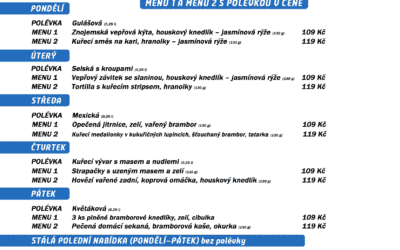 Akce na Frýdlantsku 4 Polední menu na týden 31. ledna až 4. února 2022 restaurace Dělňák v Novém Městě pod Smrkem