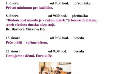 Akce na Frýdlantsku 10 Besedy a přednášky v rodinném centru Mateřídouška v Hejnicích