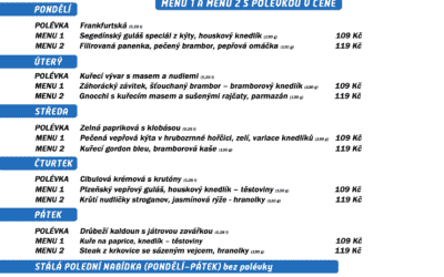 Akce na Frýdlantsku 5 Polední menu na týden 14. až 18. února 2022 restaurace Dělňák v Novém Městě pod Smrkem
