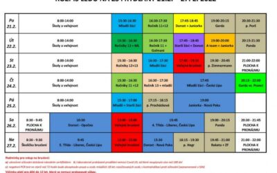 Akce na Frýdlantsku 5 Rozpis ledu na zimním stadionu Frýdlant 21. – 27. února 2022