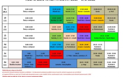 Akce na Frýdlantsku 11 Rozpis ledu na zimním stadionu Frýdlant 28. února – 3. března 2022