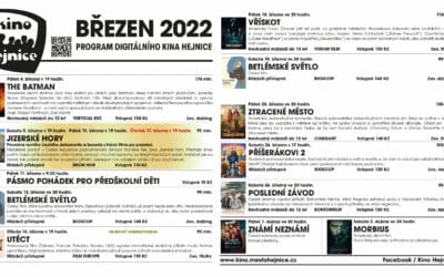freedlantsko.eu 53 Program Kina Hejnice na měsíc březen 2022