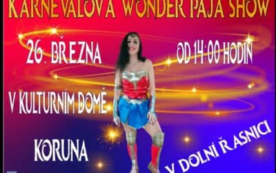Karnevalová Wonder Pája show v Dolní Řasnici