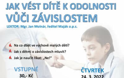 Přednáška – Jak vést dítě k odolnosti vůči závislostem
