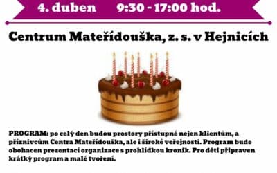 Den otevřených dveří v rodinném centru Mateřídouška