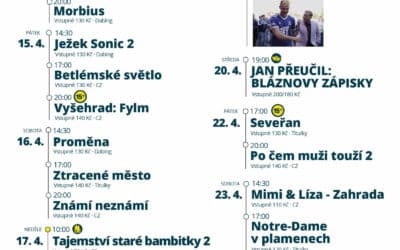 Program Městského kina Frýdlant od 11. do 24. dubna 2022