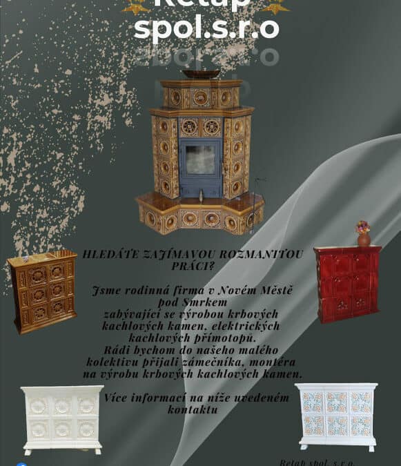 Rodinná firma hledá do svého týmu zámečníka, montéra na výrobu krbových kachlových kamen