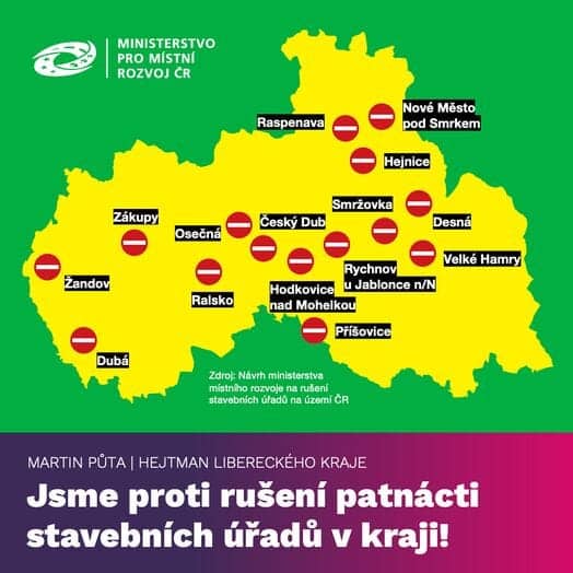 Liberecký kraj vyzývá vládu České republiky a členy obou komor parlamentu, aby zachovali stavební úřady v obcích