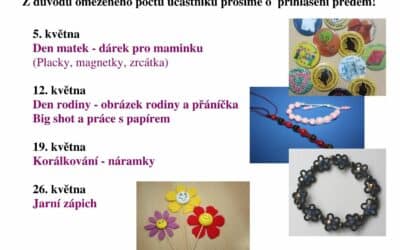 freedlantsko.eu 56 Květnové tvůrčí dílny v Centru Mateřídouška v Hejnicích