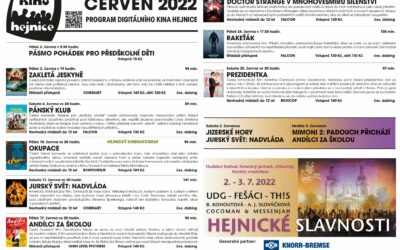 Program Kina Hejnice na měsíc červen 2022