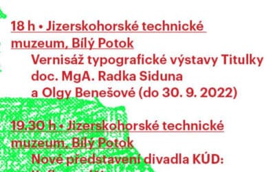 Ubytování, penziony, hotely, chaty, chalupy, resorty, hostely, motoresty a kempy 40 Frýdlantsko Franze Kafky 2022 – vernisáž výstavy Titulky