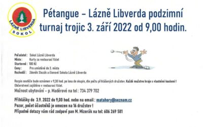 Kalendář akcí na Frýdlantsku a v okolí 50 Pétangue – Lázně Libverda 2022