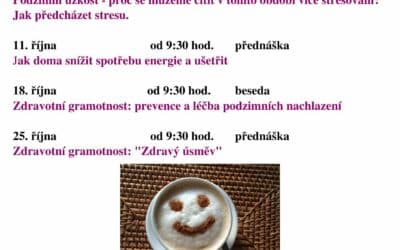 Besedy a přednášky v rodinném centru Mateřídouška v Hejnicích říjen 2022