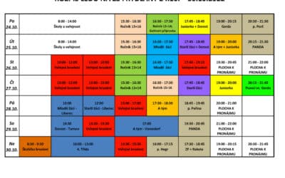 Plus 11 Rozpis ledu na zimním stadionu Frýdlant 24. – 30. říjen 2022