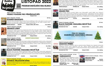 Program Kina Hejnice na měsíc listopad 2022