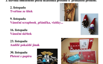 Mamaklub v rodinném centru Mateřídouška v Hejnicích listopad 2022