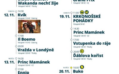 Plus 10 Program Městského kina Frýdlant od 7. do 20. listopadu 2022