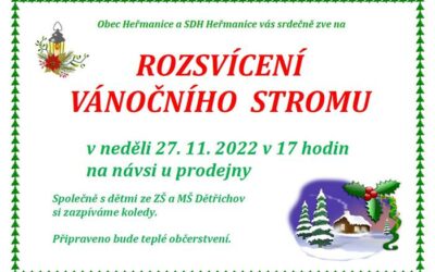 Akce na Frýdlantsku 5 Rozsvícení vánočního stromu v Heřmanicích