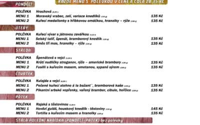 Akce na Frýdlantsku 11 Polední menu na týden 19. – 23. prosince 2022 restaurace Dělňák v Novém Městě pod Smrkem