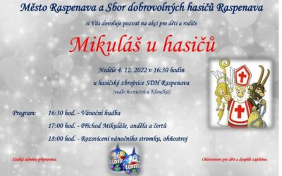 Akce na Frýdlantsku 5 Mikuláš a rozsvícení vánočního stromu v Raspenavě
