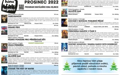 Akce na Frýdlantsku 9 Program Kina Hejnice na měsíc prosinec 2022