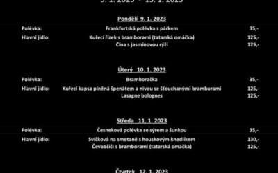 Akce na Frýdlantsku 1 Obědové menu na týden 9. – 13. ledna 2023 v Pekárně Právě pro Tebe