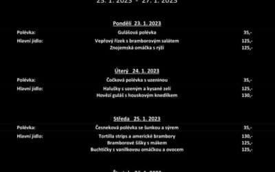 Akce na Frýdlantsku 12 Obědové menu na týden 23. – 27. ledna 2023 v Pekárně Právě pro Tebe