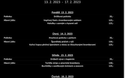 Akce na Frýdlantsku 14 Obědové menu na týden 13. – 17. února 2023 v Pekárně Právě pro Tebe