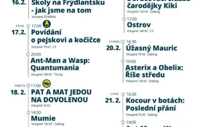 Právě pro Tebe / Kavárna a pekárna 38 Program Městského kina Frýdlant od 13. ledna do 21. února 2023