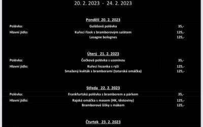 Akce na Frýdlantsku 13 Obědové menu na týden 20. – 24. února 2023 v Pekárně Právě pro Tebe