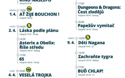 Akce na Frýdlantsku 7 Program Městského kina Frýdlant přelom března dubna