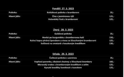 Akce na Frýdlantsku 8 Obědové menu na týden 24. až 28. dubna 2023 v Pekárně Právě pro Tebe