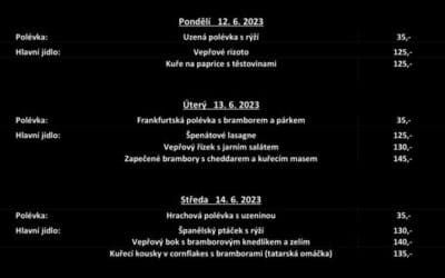Akce na Frýdlantsku 6 Obědové menu na týden 12. června až 16. června 2023 v Pekárně Právě pro Tebe