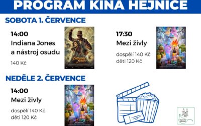 Akce na Frýdlantsku 6 V rámci Hejnický slavností vás srdečně zveme do Kina Hejnice!