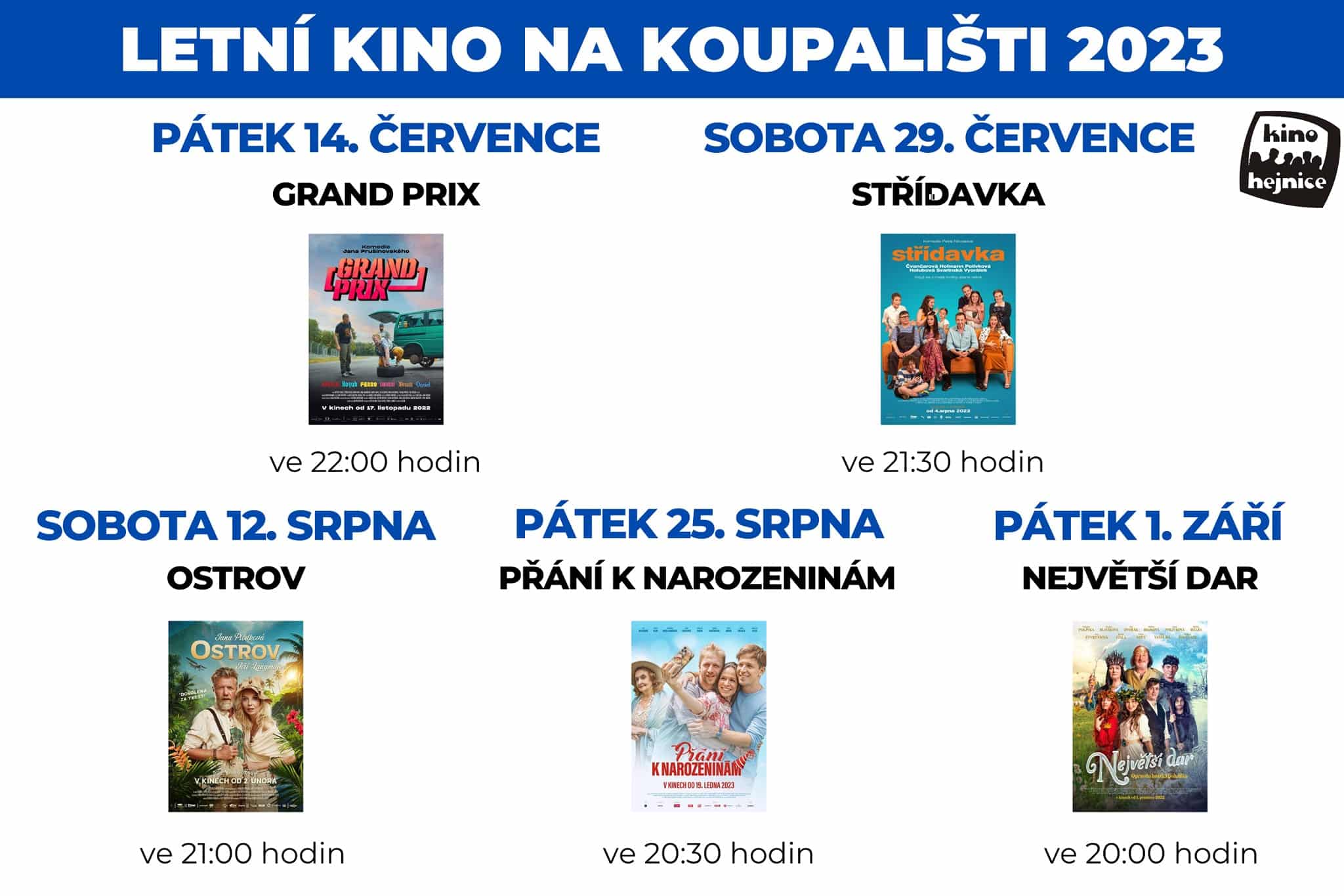 388 letni kino Hejnice program 2023 frydlanstko